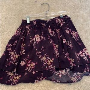 Purple floral skirt
